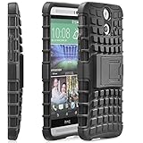 Fosmon [RUGGED] HTC One (E8) 2014 Case - HYBO-RAGGED Heavy Duty Hybrid Protective Cover with Kickstand (Black)