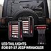 Liteway Jeep Wrangler LED Tail Light & Smoke Lens 3rd Brake Light for Jeep Wrangler JK 2007-2016, 2 Years Warranty