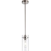 BESTWEST Pendant Lights Kitchen Island, Kitchen Lights Ceiling Hanging, Kitchen Light Fixtures Brushed Nickel Finish, Industr