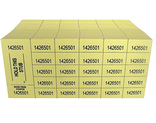 Tricky Tray Auction Tickets- 500 Sheets (Yellow)