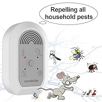 SunStrider Ultrasonic Pest Repeller -Electronic Bug Repellent Plug in-Mosquito Repellent Indoor Use,Pest Control for Mice, Roaches, Bedbugs, Spiders and More by SunStrider
