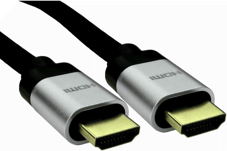 World of Data - 0.5m HDMI Cable - 8K - v2.1-48Gbps - Shielded - Braided - Aluminium Hood - SILVER