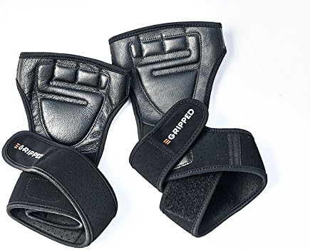 Workout / Crossfit / Weightlifting Gloves with Genuine Leather Palm Protection for Men and Women; Callus Guards, Gym Gloves, Gymnastics Gloves, WOD, Pull Up Gloves, Crossfit Gloves