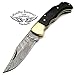 Beautiful Black Micarta 6.5'' Handmade Damascus Steel Brass Bloster Folding Pocket Knife Back Lock 100% Prime Quality