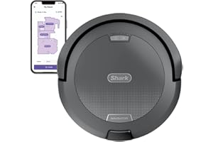 Shark Navigator Robot Vacuum with SmartPath Navigation and Self-Cleaning Brushroll, Powerful Suction, Pet Hair Pickup, Anti-Hair Wrap, for Carpets & Hard Floors, Steel Grey, RV2110