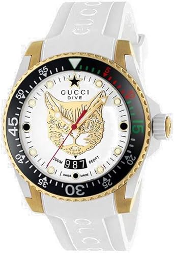 GUCCI Reloj Analógico para Hombre de Cuarzo con Correa en Caucho YA136322