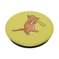 Silly Cat Playing The Trombone For Brass Players