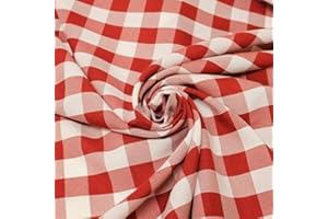 SEDONA DESIGNZ, INC. 1" Checkered Gingham PolyPoplin Fabric by The Yard - 60 Inch Wide for Sewing, Quilting, Tablecloths, Curtains, Apparel, Crafting, DIY Projects