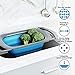 XL Large Kitchen Strainer by Comfify - Collapsible Silicone Over - The-Sink Colander with Extendable Handles - Use with Pasta, Fruit, Berries & Veggie - 6 Quart - Blue