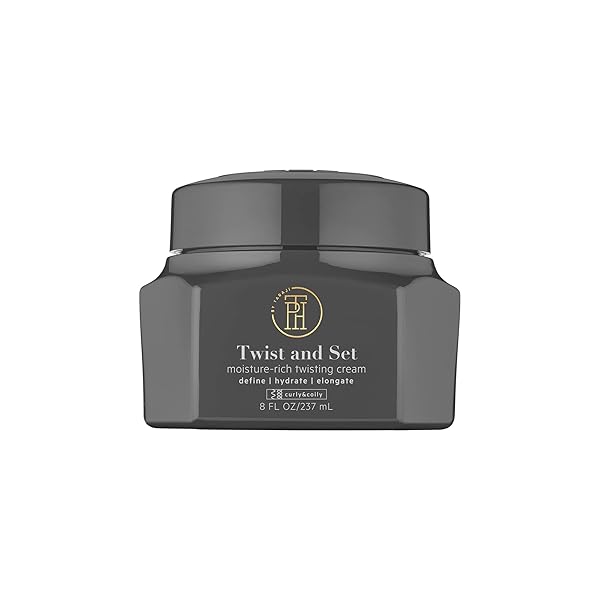TPH BY TARAJI TWIST AND SET TWISTING CREME & DEFINING CURL CREAM FOR CURLY & COILY HAIR WITH SHEA BUTTER, MANGO SEED BUTTER, & PEQUI OIL | SULFATE FREE & COLOR SAFE | FOR WOMEN & MEN, 8.45 FL. OZ