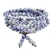 Jovivi 6mm Natural Sodalite Stone Healing Gemstone 108 Mala Prayer Beads Stretch Bracelet Necklace