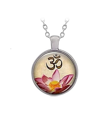 Mandala Fleur De Lotus Collier Pendentif Om Symbole