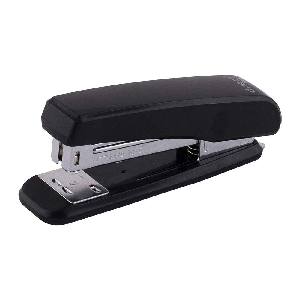 D.RECT 0306A Stapler Metal with Plastic Elements| Paper Stapler | Perfect for Office or Home | Ideal for Organizing Documents | 30 Sheets | Black