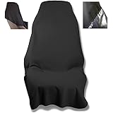 Waterproof SeatShield EliteSport Seat Protector (Black) - Non-Slip Removable Auto Car Seat Cover - Soft Odor-Proof, Guards Le