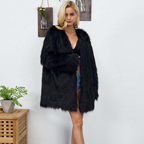 image for Tsmile Winter Women Coat Faux Fur Casual Long Jacket Warm Parka Outwea