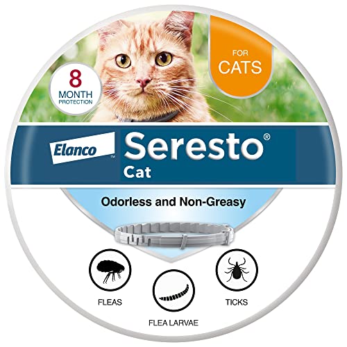 SERESTO CAT VET-RECOMMENDED FLEA & TICK TREATMENT & PREVENTION COLLAR FOR CATS | 8 MONTHS PROTECTION