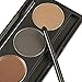 CCbeauty 3 Color Eyebrow Powder with Brush and Mirror Kit Eyebrow Concealer Cream Waterproof Brow Makeup Contour Palette,Dark Brown