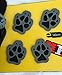 Toejamr Stomp Pads - 4 Puppy Paws - Gray