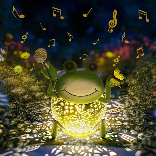 Outdoor Solar Frog Lantern Light