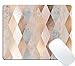 Wknoon Gaming Mouse Pad Custom, Cool Copper and Rose Gold Marble Geometric Diamond Design