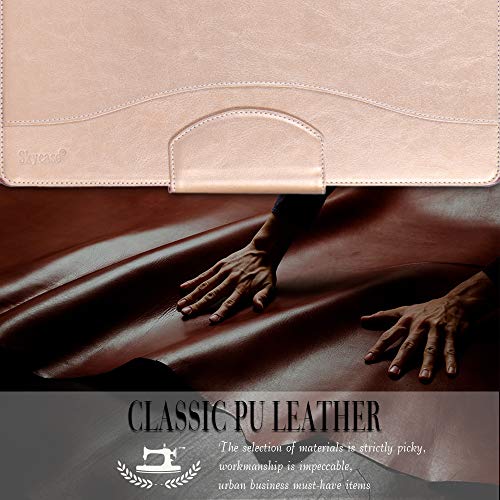 Portfolio Padfolio Case, Skycase Business Portfolio Folder, Resume/Conference/Legal Document Organizer with Letter/A4 Size Clipboard, Business Card Holders, Document Sleeve, Light Gold - Thumbnail 2