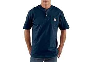 Carhartt Men's Loose Fit Heavyweight Short-Sleeve Pocket Henley T-Shirt