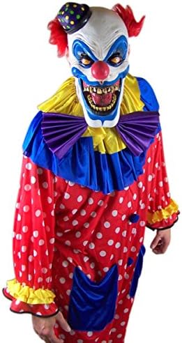Scary Clown Halloween Costume with Evil Chompo the Clown Mask