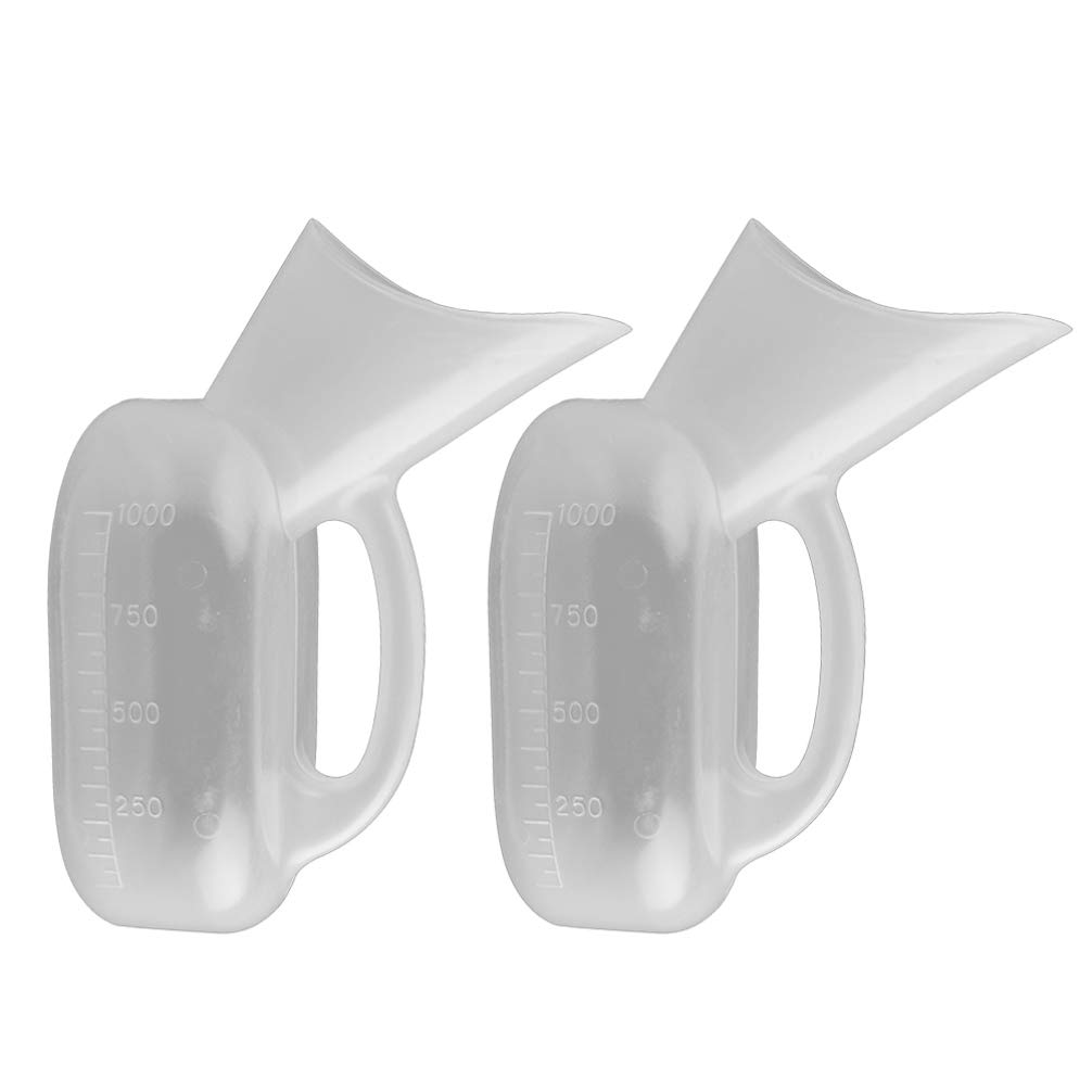 Milisten 2pcs Female Urinal Urine Bottle Women Urinal Pot Device for Hospital Home Camping Car Travel 1000ml