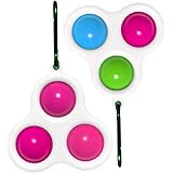 AJAYR Pop Push It Fidget Toy Keychain Stress Relief Toys for Adults