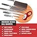 Latest Knife Sharpener - Keep All Your Kitchen Knives Razor Sharp With The Best Rated Stainless Steel Sharpener - Compact For Easy Storage - Non Slip Base & Ergonomic Handle For Stability & Control