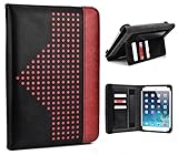 PU Leather Tablet Case Stand Cover Folio w/ Card Slots for HP Slate 7 Beats Special Edition |NuVur ™ Red Willow