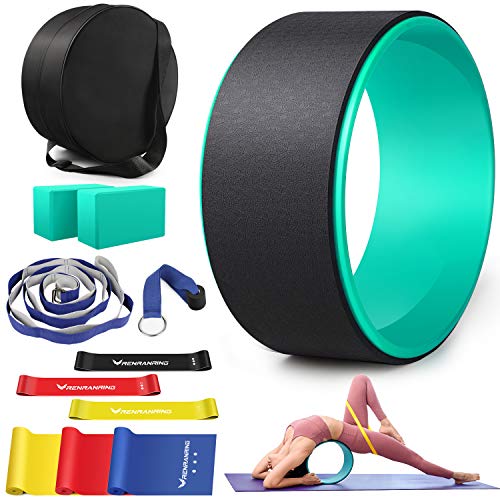 COOBONS Yoga Wheel for Back Pain 12 in 1 Yoga Wheel Set, Yoga Kit
