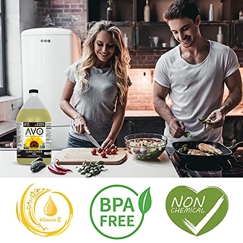AVO ORGANIC 100 High Oleic SUNFLOWER Oil Frying, Baking, Nonstick
