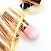 Retractable Kabuki Make Up Brush, Blush Brush Cosmetics with Premium Quality Synthetic Dense Bristles for Girls Gifts (rose gold)