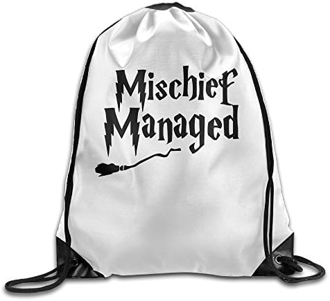 Mishchief Managed Harry Potter Polyester Travel Drawstring Backpacks Bags