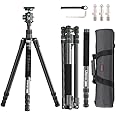 ULANZI MT-61 Professional Camera Tripod, 68.5" Lightweight Carbon Fiber Trabel Tripod with Arca Quick Release 1/4" Screw & 36