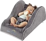 hiccapop Day Dreamer Sleeper Baby Lounger Seat for Infants - Travel Bed - Bassinet Alternative, Charcoal Gray