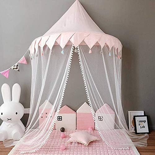 Amazon Com Ymachray Bed Canopy For Girls Bed Kids Kids Castle Play Tent Mosqutio Net Bedding Decor Princess Nusery Home Kitchen