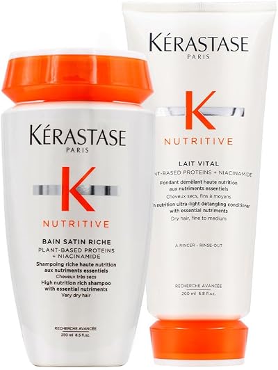 Kérastase Bain Satin 2 Shampoo & Lait Vital Conditioner Duo 250ml 200ml