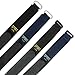 IVAPPON Hook Loop Sport Watch Strap 18mm 20mm Nylon Straps Black Blue Fastening Watchband (20mm, Black(Silver Stainless Steel Buckle))
