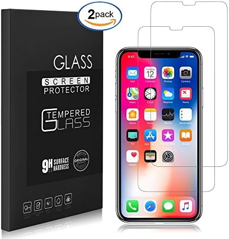 iPhone X Screen Protector Glass, Premium Tempered Glass Screen Protector for iPhone X 2017