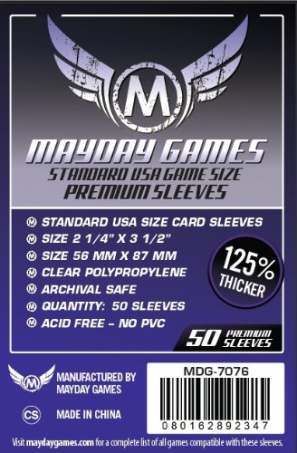 Mayday Games 7076 Usa Boared Game Sleeves, Dark Purple