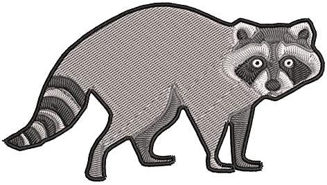 Raccoon 4.5" Embroidered Iron or Sew-on Patch Explore National Park Explorer Series Souvenir Travel Vacation Mountains Moon Moose Bears Wolves Rivers Adventure Badge Embroidery