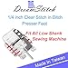 DREAMSTITCH 1/4 inch (Quarter Inch) Clear Stitch in Ditch Presser Foot Snap On Straight Stitching Fits for Brother, Singer, Babylock, Bernette, Elna, Viking Sewing Machine