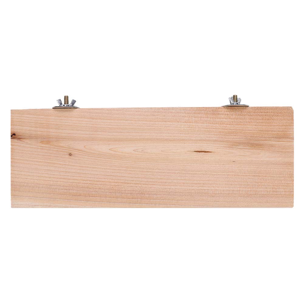 Fydun Wooden Rectangular Pet Springboard, Wood Hamster Platform Rectangle Natural Wood Cage Springboard for Pet Hamster Chinchilla Chipmunk Cage Chew Stand Platform Pedal Board