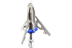 G5 OUTDOORS G5 Deadmeat V2 Expandable 3-Blade Broadheads | 3-Pack | 100/125 Grains | Razor Sharp 1.5" Cutting Diameter Mechanical Blades | Screw in | Compound & Recurve Compatible | 1 BMP Practice Tip Included