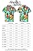 KING KAMEHA Men's Pineapple-Desings Summer-Party-Shirts Short-Sleeve, Pineapple, Turquoise, M