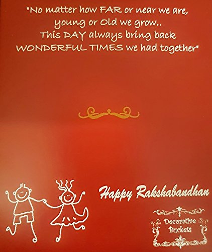 decorative buckets unisex stone and pearl rakhi (multicolour)