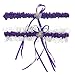 Merya Dress Lace Wedding Garters for Bride Pearl Stretch Prom Garter with Toss Away Purple