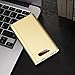 Polanfo M50000 Portable Power Bank 12000mAh External Battery Charger, Ultra Slim Design with 2 USB Ports for iPhone7 Plus 6s 6 Plus, iPad, Samsung Galaxy and More (Gold)